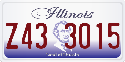 IL license plate Z433015