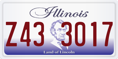 IL license plate Z433017