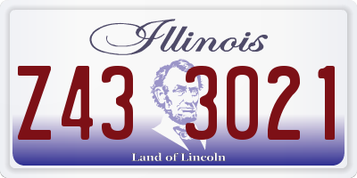 IL license plate Z433021