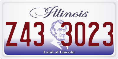 IL license plate Z433023