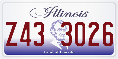 IL license plate Z433026