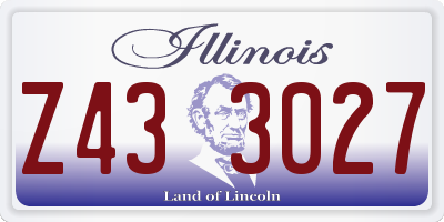 IL license plate Z433027