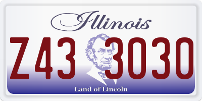 IL license plate Z433030