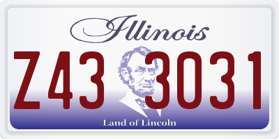 IL license plate Z433031