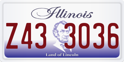 IL license plate Z433036