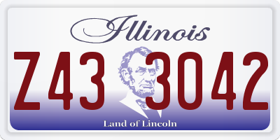 IL license plate Z433042