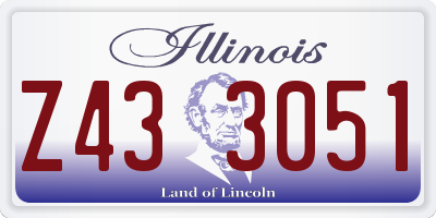 IL license plate Z433051