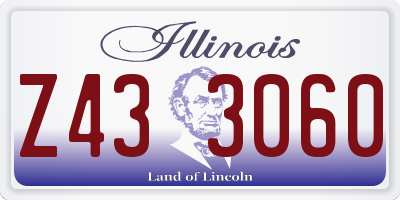 IL license plate Z433060