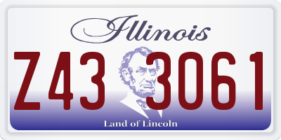 IL license plate Z433061