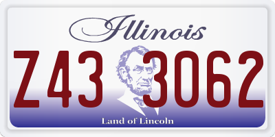 IL license plate Z433062