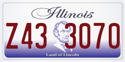 IL license plate Z433070