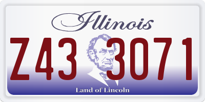 IL license plate Z433071