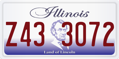 IL license plate Z433072