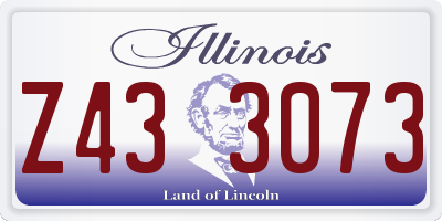 IL license plate Z433073