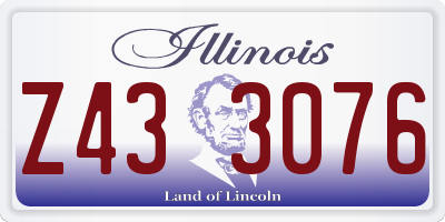 IL license plate Z433076