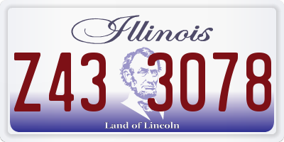 IL license plate Z433078