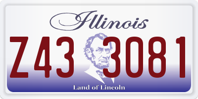 IL license plate Z433081