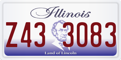 IL license plate Z433083
