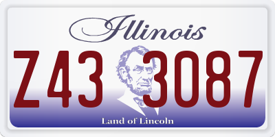 IL license plate Z433087