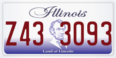 IL license plate Z433093