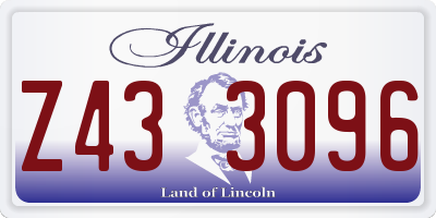 IL license plate Z433096