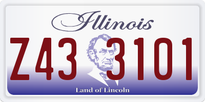 IL license plate Z433101