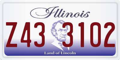IL license plate Z433102