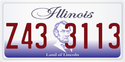 IL license plate Z433113