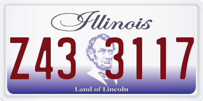 IL license plate Z433117