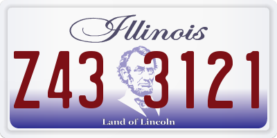 IL license plate Z433121