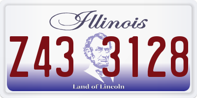 IL license plate Z433128