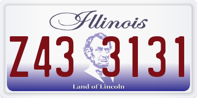IL license plate Z433131