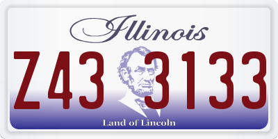 IL license plate Z433133