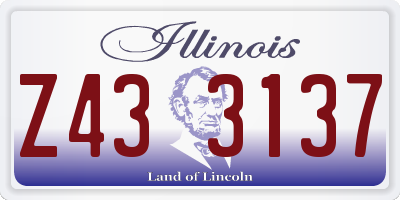 IL license plate Z433137