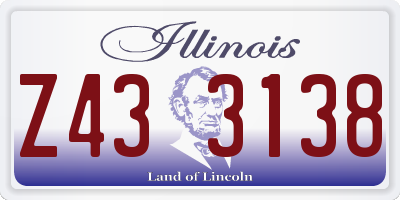 IL license plate Z433138