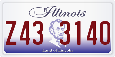 IL license plate Z433140