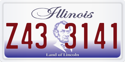 IL license plate Z433141
