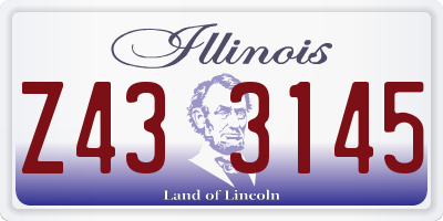 IL license plate Z433145