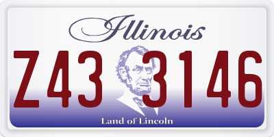 IL license plate Z433146