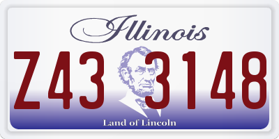 IL license plate Z433148