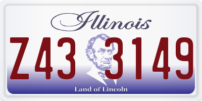 IL license plate Z433149