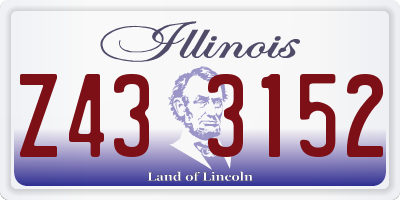 IL license plate Z433152