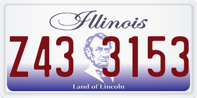 IL license plate Z433153