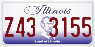 IL license plate Z433155
