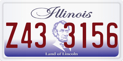 IL license plate Z433156