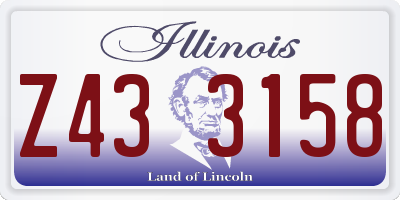 IL license plate Z433158