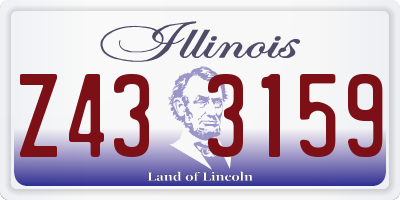 IL license plate Z433159