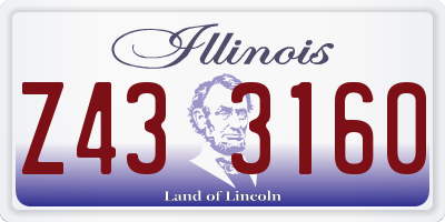 IL license plate Z433160