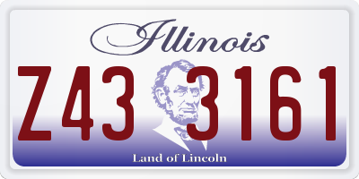 IL license plate Z433161