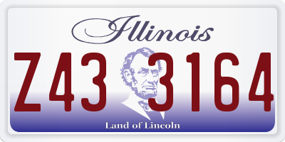 IL license plate Z433164